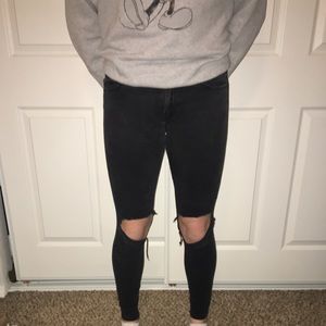 Garage black ripped jeans